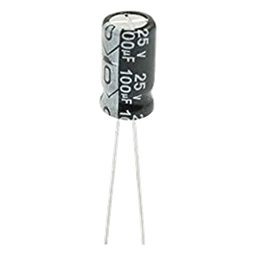 Capacitor electrolítico Syscom 0100M0025V 100µF 25V