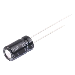 Capacitor electrolítico Syscom CE220/16V 220µF 16V