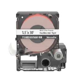 Casete etiquetas Panduit T150X000BWM-WH poliéster rojo