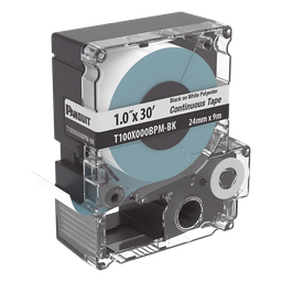 Casete etiquetas Panduit T100X000BPM-BK poliéster 24mm