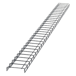 Charola malla Panduit WG8BL10 203mm negra 3m