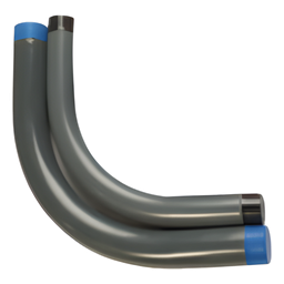 Codo conduit rígido Rawelt CAL-13-PC aluminio 1/2" PVC