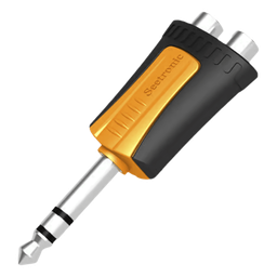 Adaptador de audio Seetronic MP3-2RF 1/4" TRS a 2 RCA