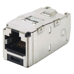 Jack RJ45 Panduit CJS6X88TGY Cat6A blindado negro