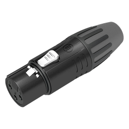 Conector XLR Seetronic SCMF3-B hembra 3 pines negro