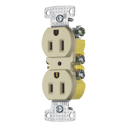 Contacto dúplex Hubbell HUB-RR15I 15A 125V NEMA 5-15R
