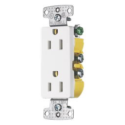 Contacto dúplex Hubbell HUB-RRD15W 15A 125V blanco
