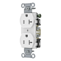 Contacto dúplex Hubbell HUB-BR-20-WHI 20 A 125 V