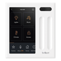 Panel de control inteligente Brilliant BHA120USWH2C 5" WiFi