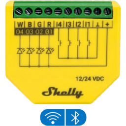 Controlador LED RGBW Shelly Plus RGBW PM 12A WiFi