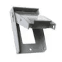 Cubierta intemperie Hubbell 5028-0 un espacio metal gris
