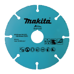 Disco de corte Makita B-57716 carburo tungsteno 4-1/2"