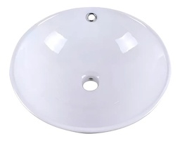 Lavabo Ovalin Cerámico Solana Modelo Gerber Blanco | Sistema de Rebosadero Antidesbordamiento | Diseño de Sobreencimera | Pintura Antimanchas