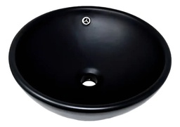 Lavabo Ovalin Cerámico Solana Modelo Gerber Negro | Sistema de Rebosadero Antidesbordamiento | Diseño de Sobreencimera | Pintura Antimanchas