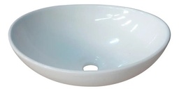 Lavabo Ovalin Ceramico Solana Modelo Tokio Blanco 40cm con Pintura Antimanchas de Sobre Encimera