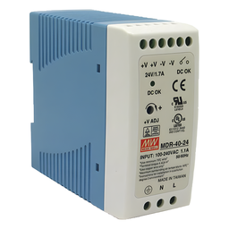Fuente de poder Mean Well MDR-40-24 40W 24Vcc riel DIN