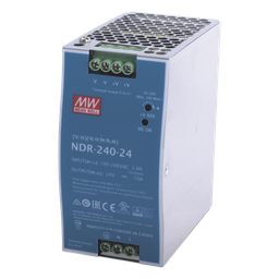 Fuente industrial MeanWell NDR24024 240W 24Vcc riel DIN
