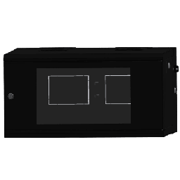 Gabinete de pared LinkedPro SR-19-06-GAPV5 6U 19" cristal