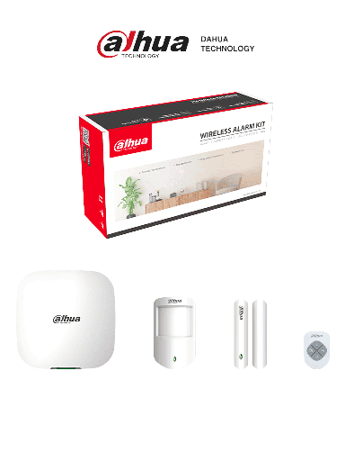 Kit de Alarma Inalámbrico con Conexión Wifi y Ethernet / Monitoreo por APP / Incluye Panel WiFi Ethernet; Un Sensor de Movimiento; Un Contacto Magnético; Un Control Remoto