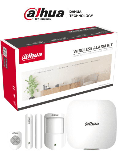 Kit Alarma Inalámbrico con Conexión 4G, Wifi, Ethernet/ Monitoreo por APP/ Incluye Panel Ethernet, WiFi, 3G, 4G (Dual SIM); 1 Sensor de Movimiento; 1 Contacto Magnético; Un Control