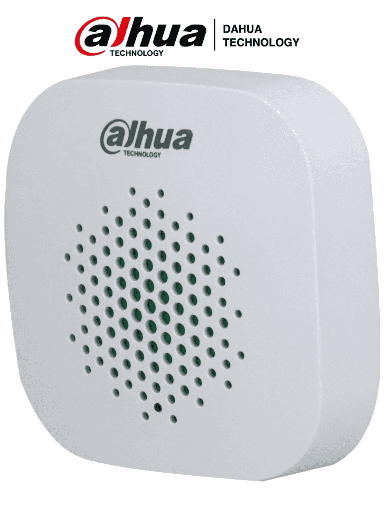 Sirena Inalámbrica Interior / 105 dB +- 3 / 3 Niveles de Volumen / Led Indicador / Alarma de Batería Baja / Medición de Temperatura / Función de Salto de Frecuencia