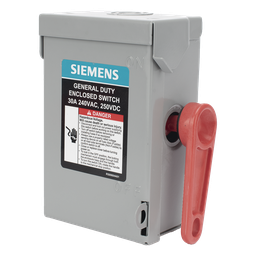 Interruptor seguridad Siemens GNF221A 240V 2P 30A NEMA 1