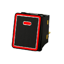 Botón salida AccessPRO APB-08221-R IP65 LED rojo aluminio