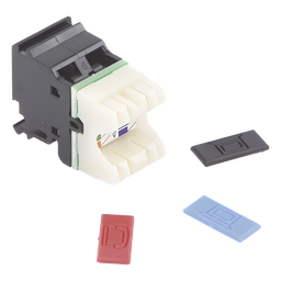 Jack UTP Siemon MX6-F01 Cat6 montaje plano negro
