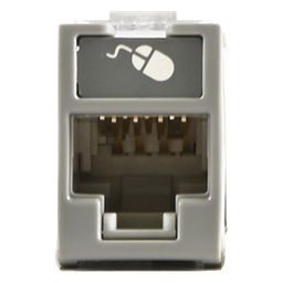 Jack RJ45 Cat5e Siemon U5-H04NS UTP híbrido gris