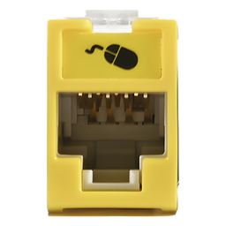 Jack keystone Cat6A Siemon U6A-H05NS UTP amarillo