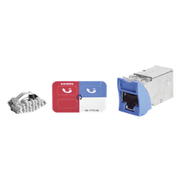 Jack de red SIEMON Z6A-S06 Cat6A blindado azul