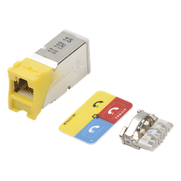 Jack Z-MAX SIEMON Z6A-S05 Cat6A blindado amarillo