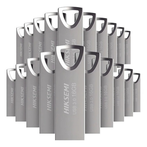 Kit Paquete 20 Memorias Usb 32gb Flash Metálica Hikvision 2.0 Hs-usb-m200 Plateado