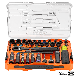 Juego de dados de impacto Klein Tools 65500-KNECT 33 pzas