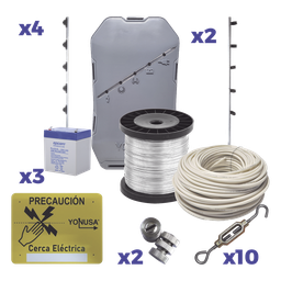 Kit cerco eléctrico YONUSA SYSNG-HS-25M-KIT 12000V