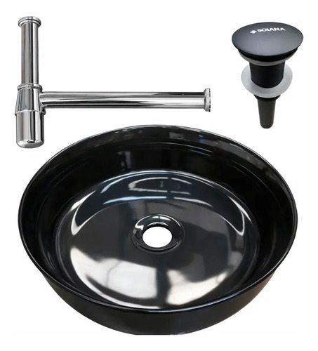 KIT Cespol + Contra + Ovalin Negro Molly 42cm Ceramico
