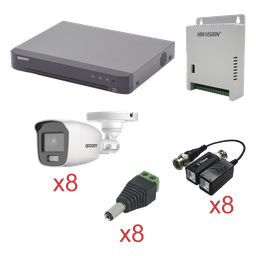 Kit CCTV TurboHD EPCOM KEVTX8T8BG/A DVR 8ch 8 cámaras