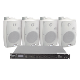Kit audio EPCOM PROAUDIO SF120DTB/4WSW 120W 4 bocinas pared