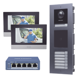 Kit videoportero IP Hikvision DSKIS-MULTI-7AP 7 deptos
