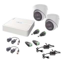 Kit videovigilancia HiLook HL-1080P-2E-TWA DVR 4ch 2 turret