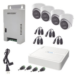 Kit videovigilancia HiLook HL-1080P-4E-TWA DVR 4ch 4 eyeball