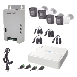 Kit videovigilancia HiLook HL-1080P-4B-TWA DVR 4ch 4 bala