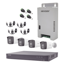 Kit videovigilancia Hikvision KH-4K-4B-TWA 4ch 4K 4 bala 3K 5MP