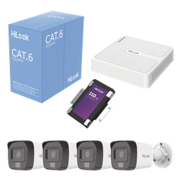 Kit IP HiLook KIPH4B/SSD1TB NVR 8ch PoE 4 cámaras 2MP