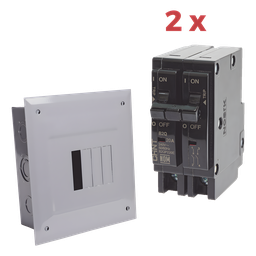 Kit centro de carga CHINT KITC2Q420E 4 espacios empotrar 2 interruptores 20A