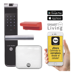 Kit cerradura Yale MX89367 huella PIN smartphone WiFi