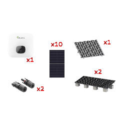 Kit solar interconexión Growatt MIN6000KIT1 6kW 10 paneles
