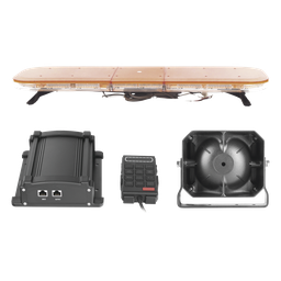 Kit señalización vehicular EPCOM X67AWKIT2 barra ámbar sirena voceo