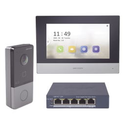 Kit videoportero IP Hikvision DS-KIS603-P/S 2MP IR 3m