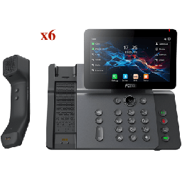 Kit teléfonos IP Fanvil V66Pro 6 piezas pantalla 7"